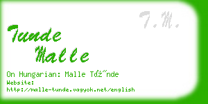 tunde malle business card